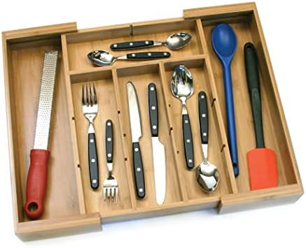 Lipper International 8882 Bamboo Wood Expandable to 18-3/4" Flatware