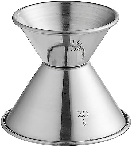 Metal Magery Stainless Steel Double Jiggers 1/2 & 1 oz Bar Jiggers Set