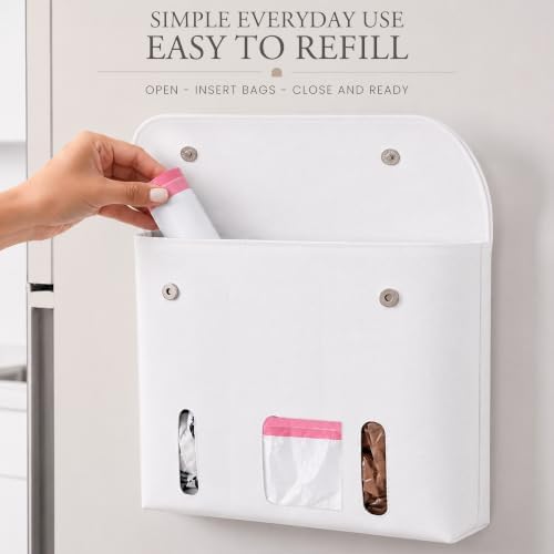Grocery Bag Holder for Plastic Bags, Trash Bag Dispenser and Kitchen