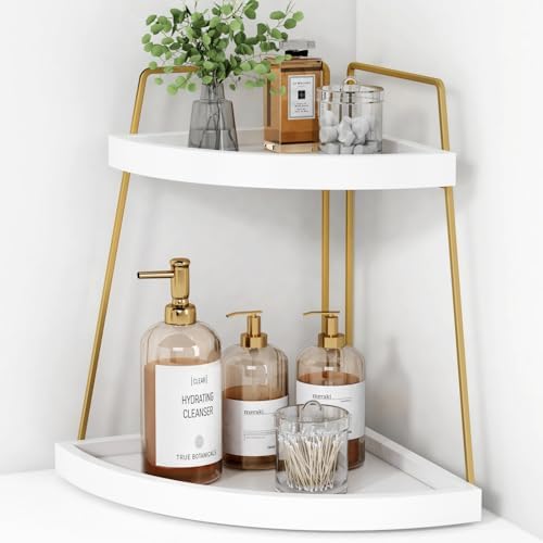 Forbena 2-Tier Corner Bathroom Counter Organizer