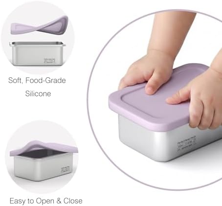 3-Pack Stainless Steel Snack Containers with Lids