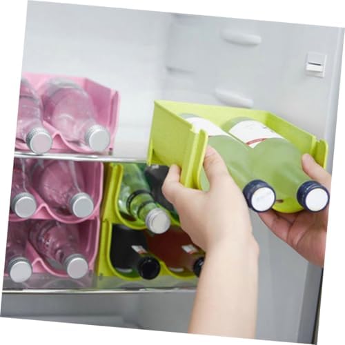 Soda Can Holder Refrigerator Organizer for Bottles, PP Green