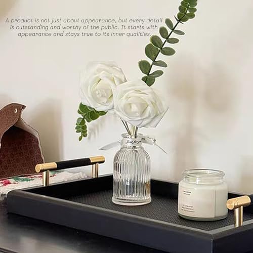 Modern Elegant Wood Serving Tray, Rectangle Decorative Tray Coffee