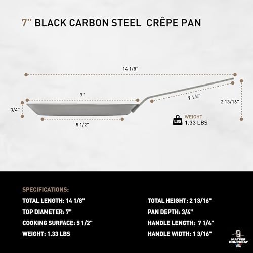 Matfer Bourgeat Black Carbon Steel Crêpe Pan, 7"