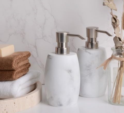 Clasin Home Resin Soap Dispenser Set 2, Refillable Hand Soap Dispenser - Image 2