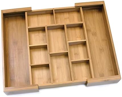 Lipper International 8882 Bamboo Wood Expandable to 18-3/4" Flatware