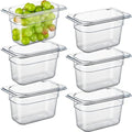 CURTA 6-Pack 1/9 Size 4" Deep NSF Polycarbonate Food Pans | Dishwasher