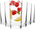 Highball Glasses Set of 6, 16oz Tall Drinking Glasses, Water Glass