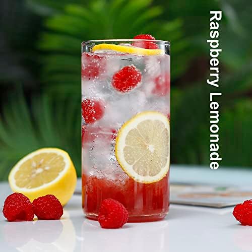 LUXU Drinking Glasses 19 oz, 4 pcThin Highball Glass,Clear Tall Beer