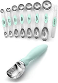 Spring Chef Ice Cream Scoop and Magnetic Measuring Spoons Set Bundle