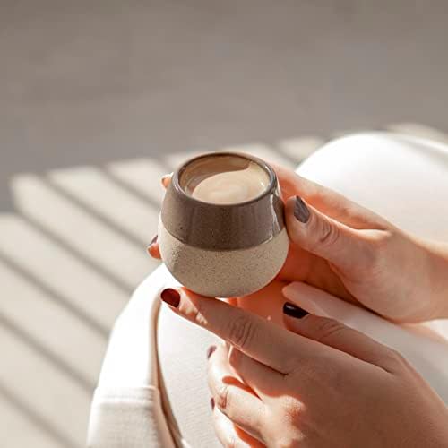 Ceramic Espresso Cups Set of 4, 4.5oz capacity - Small Modern Coffee