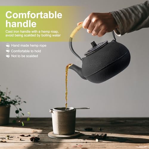 suyika Japanese Cast Iron Teapot, 30 oz