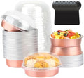 LNYZQUS 8oz Mini Pie Tins with Lids 50 Pack, 4 Inch Individual Cake