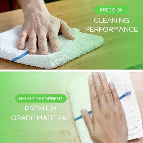 Towels N More 24 Pk 16x19 Cotton Kitchen Cleaning 30 Oz Bar Mop Towel