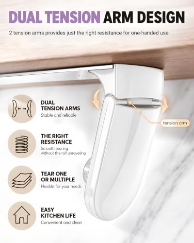 simpletome ONE Hand White Paper Towel Holder