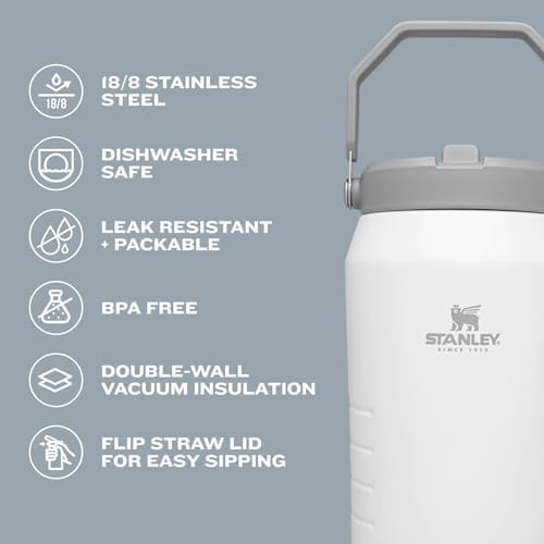 STANLEY IceFlow Flip Straw 2.0 Jug, 64 oz, Rose Quartz