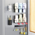 Magnetic Cup Holder for Fridge, Aufworld Tumbler Organizer with 8-Hook