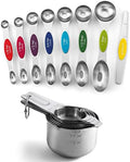 Spring Chef Stainless Steel Measuring Cups & Magnetic Measuring Spoons