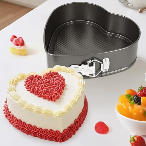 2 Pcs Heart Shaped Springform Pan 7/9 Inch