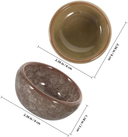 6pcs Essential Oil Mixing Bowl, Ceramic round Spa Dish with Glass Tray
