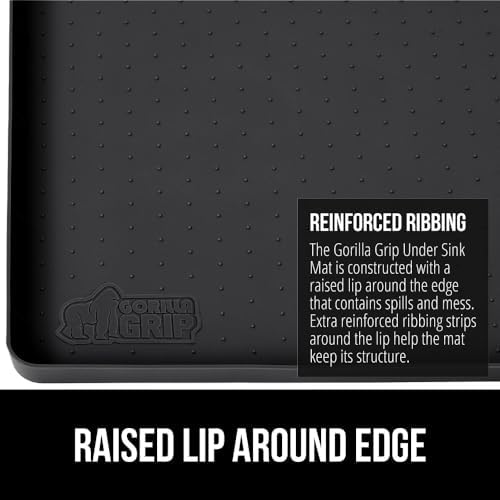 Gorilla Grip Waterproof Silicone Under Sink Mat for Kitchen and