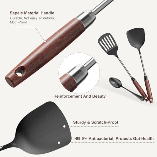 Titanium Spatula Set (3-Piece) – Metal Wok Spatula & Slotted Pancake