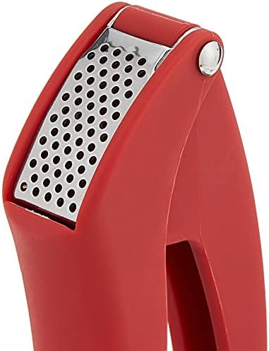 Kuhn Rikon Garlic Press, 7” Red
