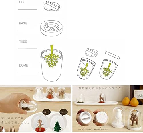 Spice Jars, 4 Pcs Spice with Label, Spices Container Set, Innovative