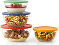 NutriChef 4‐Piece Glass Mixing Bowls with Lids – Premium Borosilicate