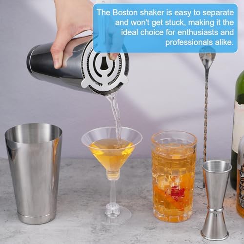 Cocktail Shaker Kit 15 Pc Professional Boston Cocktail Shaker Set,Bar