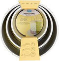 PME Round Cake Pans 6, 8, 10-Inch x 4-Inch Deep, Set of 3, Silver