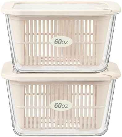 Urban Green Glass Food Storage Containers with Glass Lids, Microwave