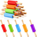 10Pcs 9 Inch Mini Silicone Rolling Pin, Small Kids Rolling Pins for