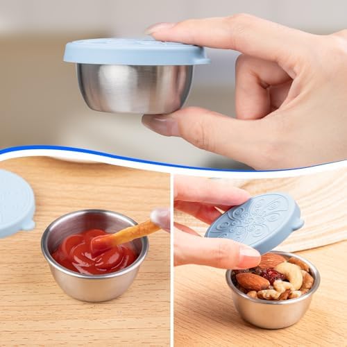 MICEBAY 8-Pack Salad Dressing Container, Leakproof Squeeze Bottles