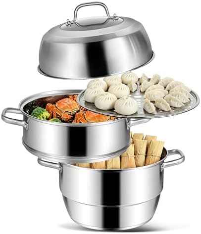 VENTION 3 Tier Induction Steamer Pot for Cooking, 11 Inch(28cm), 8.1 Qt