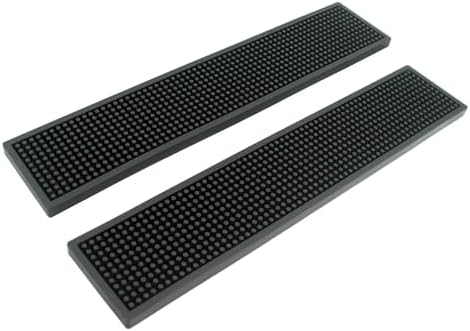 BARsics 17.5x3.5 inches Long PVC Bar Rail Mat Non-Slip Serving Spill