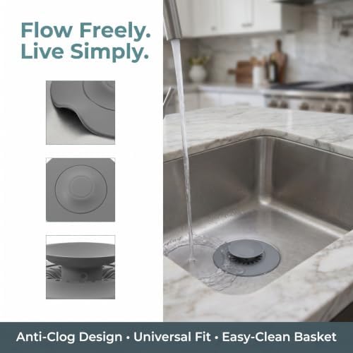 4pcs Anti Clog Drain Cover with Built in Hair Catcher