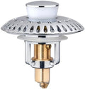 Bathroom Sink Stopper for 1.06"-1.65" Drain Holes, 2 in 1 Bath Sink
