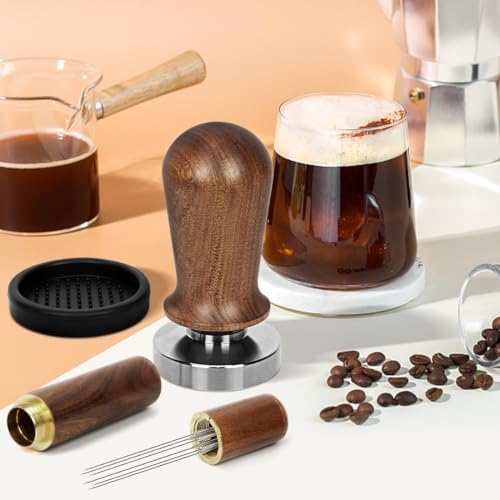 Y-Step 51mm Espresso Tamper Set, 30 lb Consistent Pressure Calibrated