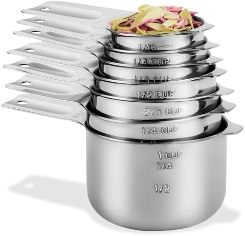Measuring Cups and Spoons Set, 20-Piece 18/8 Stainless Steel Measuring