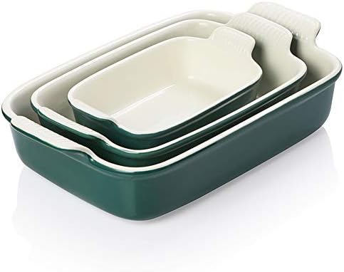 Sweejar Baking Pans Set, Ceramic 9x13 Baking Dish with Handle