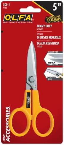 OLFA 5" Serrated Stainless Steel Scissors (SCS-1) - Aviation-Grade