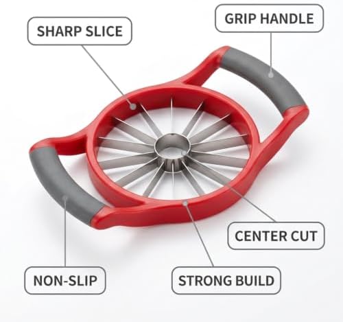 Extra Large Apple Slicer and Corer, 16-Slice Fruit Cutter for Kitchen