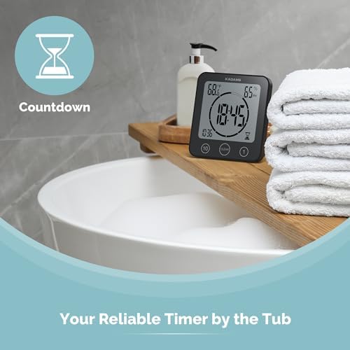KADAMS Waterproof Shower Clock with Countdown Timer
