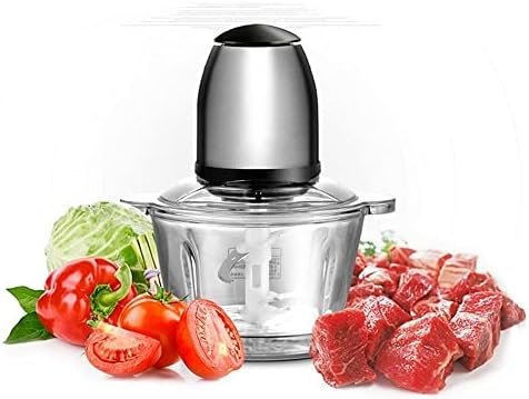 Electric Meat Grinder, 2L Capacity Glass Bowl