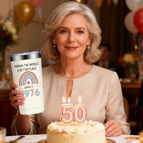 50th Birthday Gifts Her - 1976 50th Birthday Decorations for Women