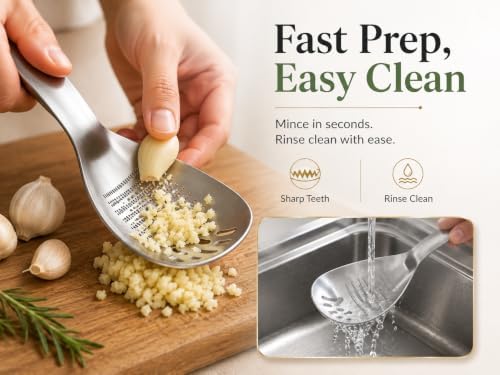 5-in-1 Stainless Steel Cooking Spoon, Multifunctional Stainless Steel