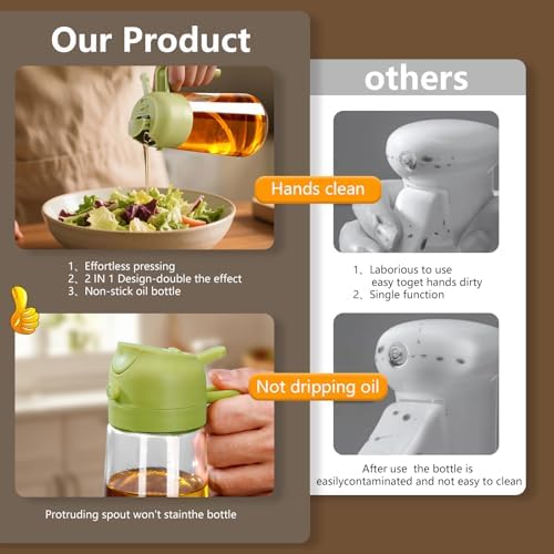 SWEET VIEW Olive Oil Sprayer, 2PCS, 16oz