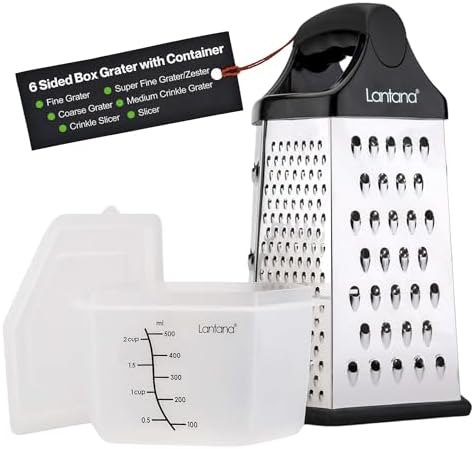 Lantana Cheese Grater with Container, 6 in 1