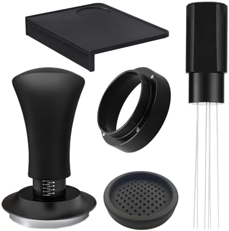 Espresso Accessories 54mm Spring Loaded Tamper Kit, 5-Piece Set with